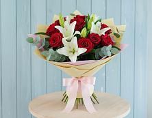 Букет цветов из:  Лилии и Розы #REPLACE_PRED# Бужаниново