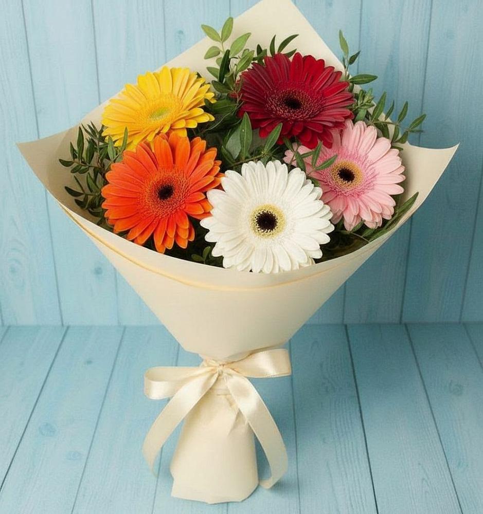 Букет цветов из: Герберы в Бужаниново