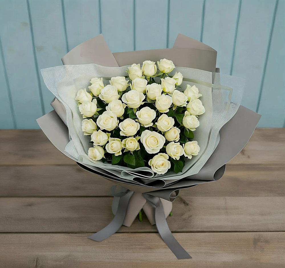 Букет Белоснежная нежность в Бужаниново