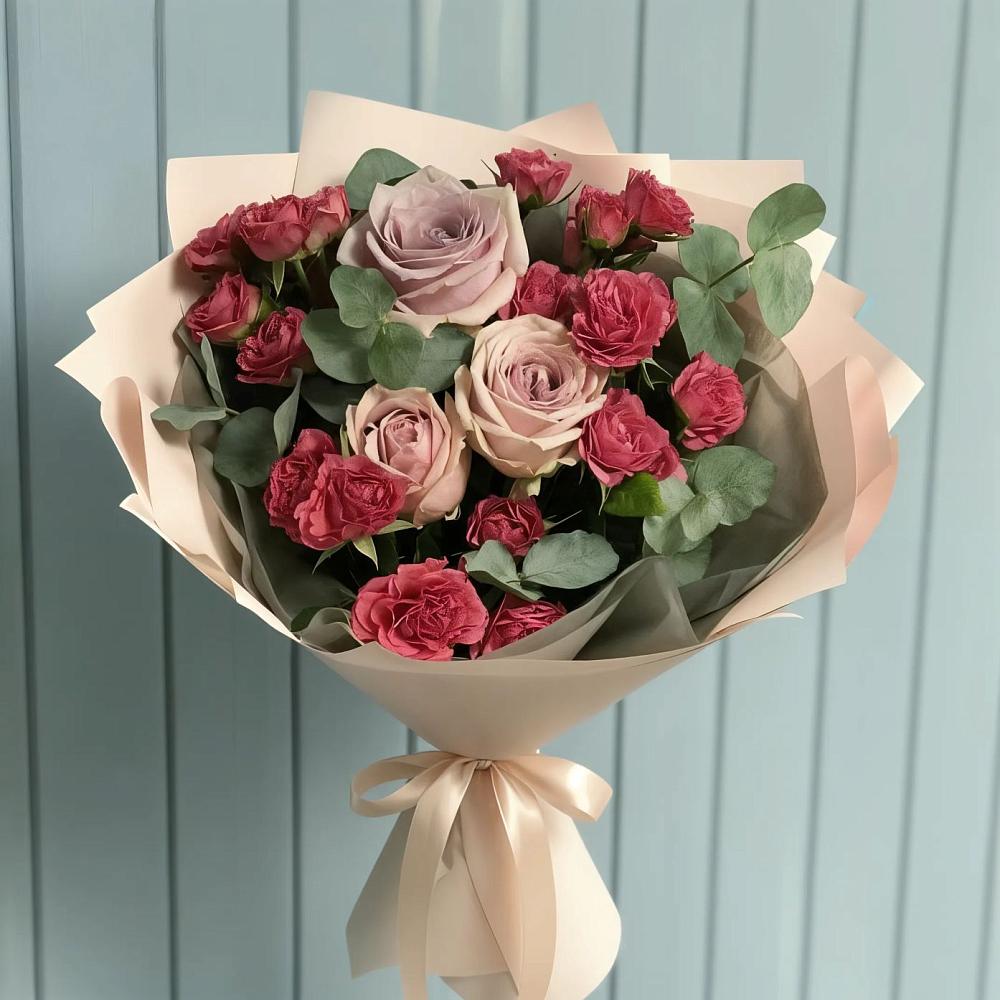Букет цветов из: Гвоздики и Розы в Бужаниново