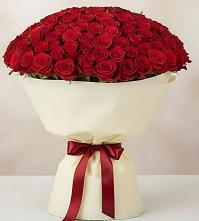 Букет 101 Красная роза Милано в Бужаниново