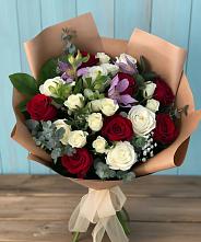 Букет цветов из:  Розы и Альстромерии в Бужаниново