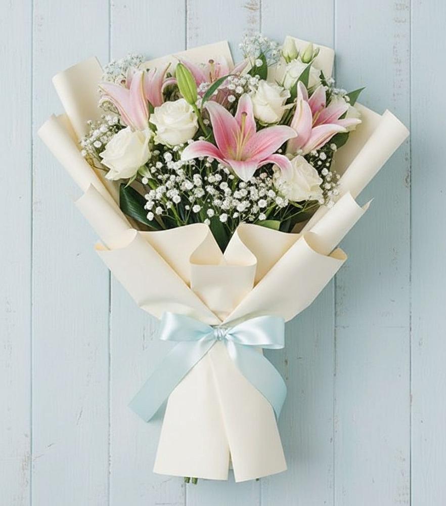 Букет цветов из: Лилии в Бужаниново