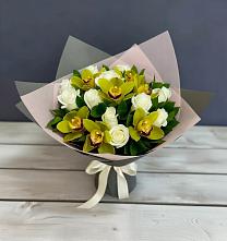 Букет цветов из:  Орхидеи и Розы в Бужаниново