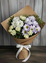 Букет цветов из:  Хризантемы и Розы #REPLACE_PRED# Бужаниново