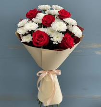Букет цветов из:  Розы и Хризантемы в Бужаниново