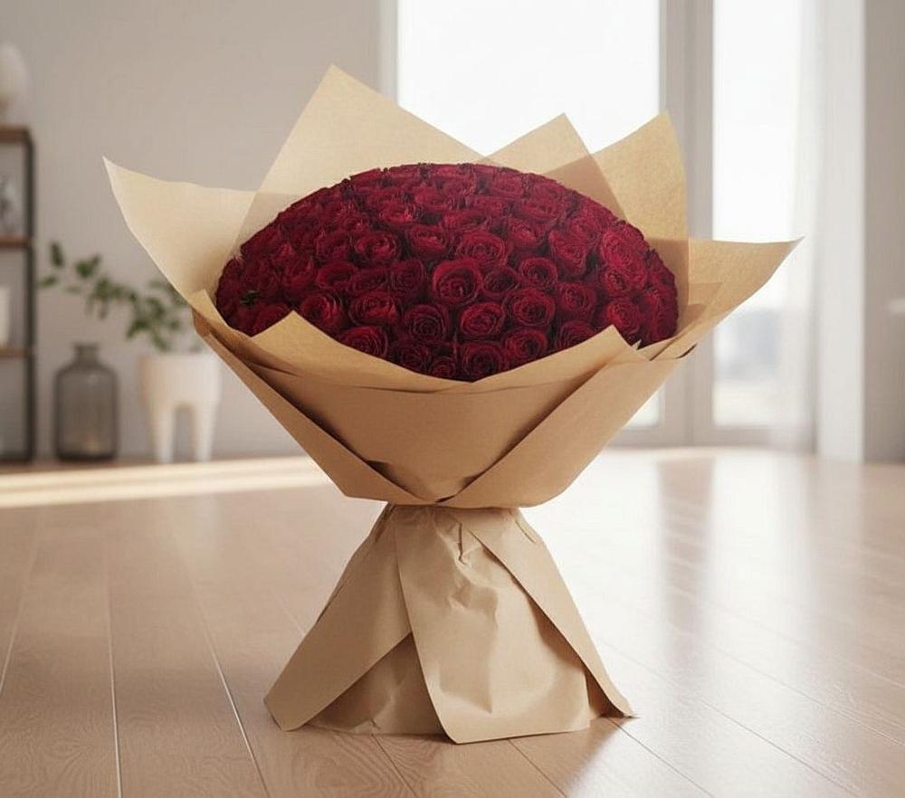 Букет 101 Красная роза в Бужаниново