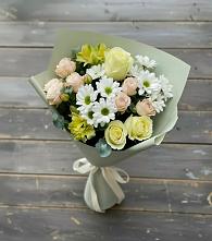 Букет цветов из:  Альстромерии, Розы и Хризантемы #REPLACE_PRED# Бужаниново