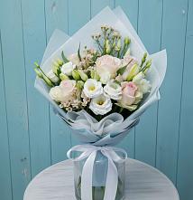 Букет цветов из:  Розы и Лизиантусы в Бужаниново