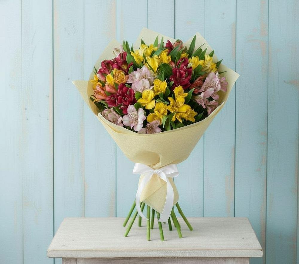 Букет цветов из: Альстромерии в Бужаниново